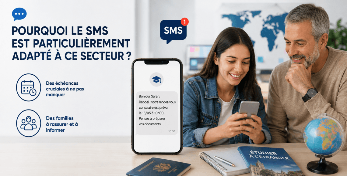 Agences d'accompagnement aux études à l'étranger : boostez vos inscriptions avec le SMS