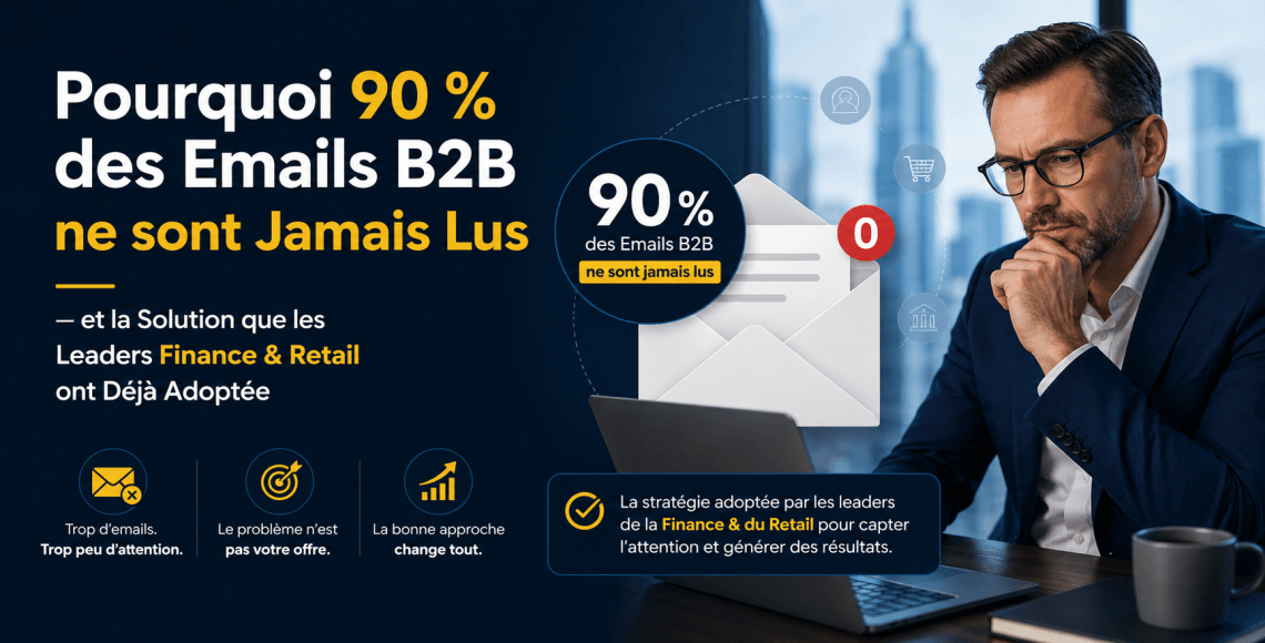 Pourquoi 90 % des Emails B2B ne sont Jamais Lus — et la Solution que les Leaders Finance & Retail ont Déjà Adoptée