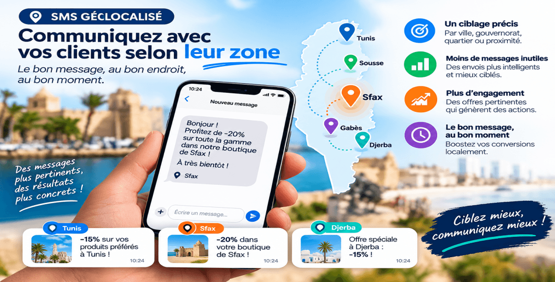 SMS géolocalisé : communiquer avec vos clients selon leur zone