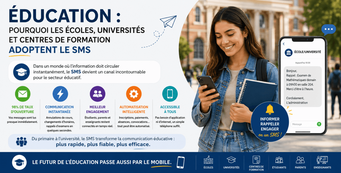 Éducation : pourquoi les écoles, universités et centres de formation adoptent le SMS