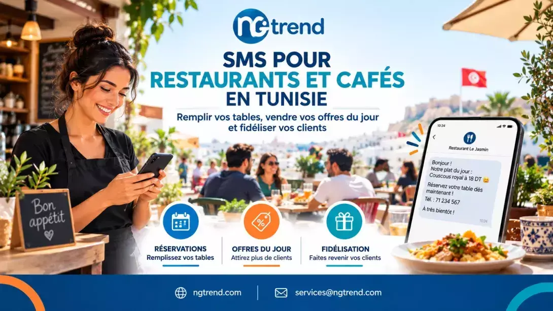 SMS pour restaurants et cafés en Tunisie | NG Trend