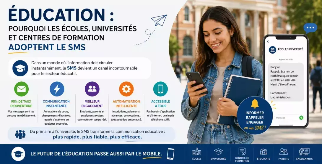 Éducation : pourquoi les écoles, universités et centres de formation adoptent le SMS