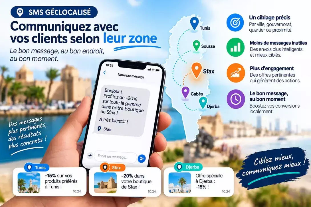 SMS géolocalisé : communiquer avec vos clients selon leur zone