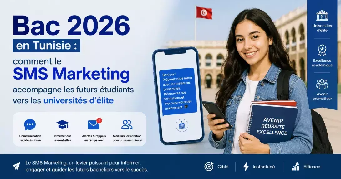 Bac 2026 en Tunisie : comment le SMS Marketing accompagne les futurs é tudiants vers les universités d’élite