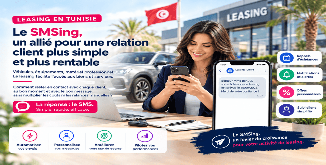 Leasing en Tunisie : pourquoi le SMSing est devenu l'outil n°1 de la relation client